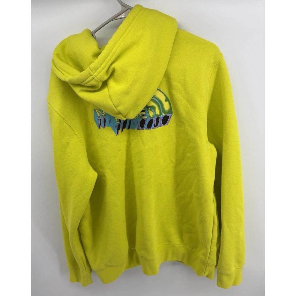 The North Face Distorted Half Dome Hoodie Sulphur Green Mens Large - Picture 12 of 16